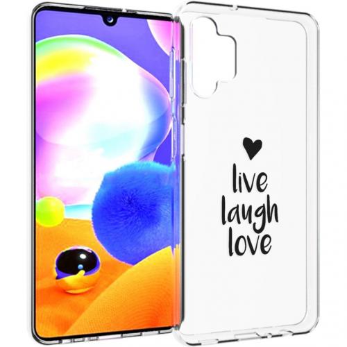 iMoshion Design hoesje voor de Samsung Galaxy A32 (5G) - Live Laugh Love - Zwart