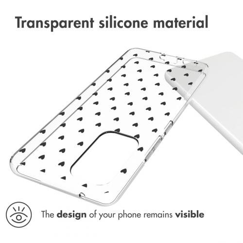 iMoshion Design hoesje voor de Samsung Galaxy A53 - Hartjes - Zwart