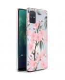 iMoshion Design hoesje voor de Samsung Galaxy A71 - Bloem - Roze / Groen