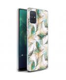 iMoshion Design hoesje voor de Samsung Galaxy A71 - Pauw - Groen / Goud