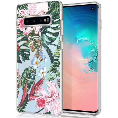 iMoshion Design hoesje voor de Samsung Galaxy S10 - Jungle - Groen / Roze