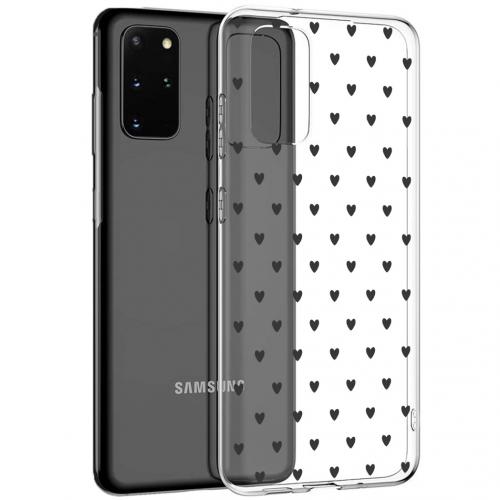 iMoshion Design hoesje voor de Samsung Galaxy S20 Plus - Hartjes - Zwart