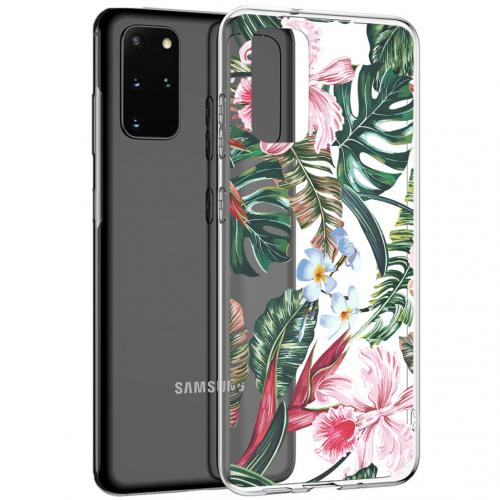iMoshion Design hoesje voor de Samsung Galaxy S20 Plus - Jungle - Groen / Roze