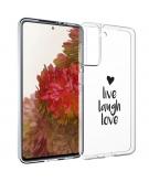 iMoshion Design hoesje voor de Samsung Galaxy S21 - Live Laugh Love - Zwart