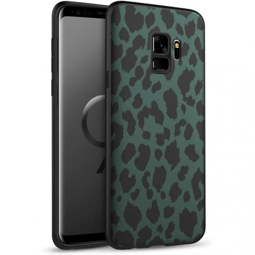 iMoshion Design hoesje voor de Samsung Galaxy S9 - Luipaard - Groen / Zwart