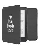 iMoshion Design Slim Hard Case Booktype voor de Kobo Clara HD - Live Laugh Love