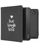 iMoshion Design Slim Hard Case Booktype voor de Kobo Libra H2O - Live Laugh Love