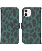 iMoshion Design Softcase Book Case voor de iPhone 12 Mini - Green Leopard
