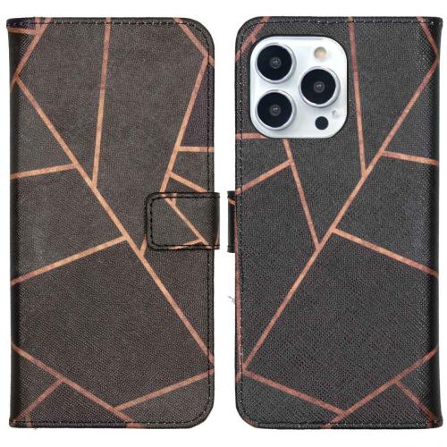 iMoshion Design Softcase Book Case voor de iPhone 13 Pro - Black Graphic