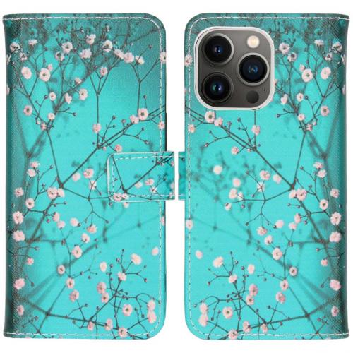 iMoshion Design Softcase Book Case voor de iPhone 13 Pro - Blossom Watercolor