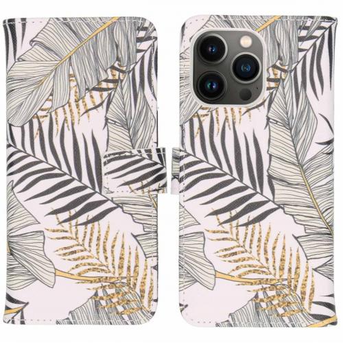 iMoshion Design Softcase Book Case voor de iPhone 13 Pro - Glamour Botanic