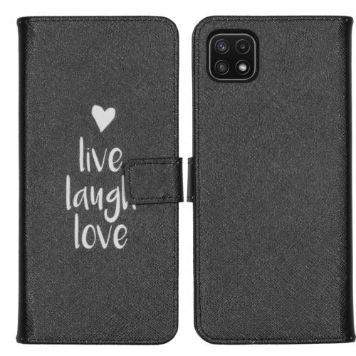 iMoshion Design Softcase Book Case voor de Samsung Galaxy A22 (5G) - Live Laugh Love