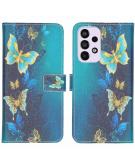 iMoshion Design Softcase Book Case voor de Samsung Galaxy A33 - Blue Butterfly