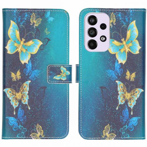 iMoshion Design Softcase Book Case voor de Samsung Galaxy A33 - Blue Butterfly