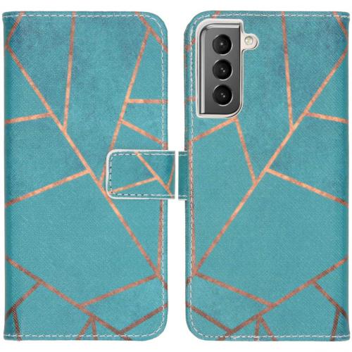 iMoshion Design Softcase Book Case voor de Samsung Galaxy S21 - Blue Graphic