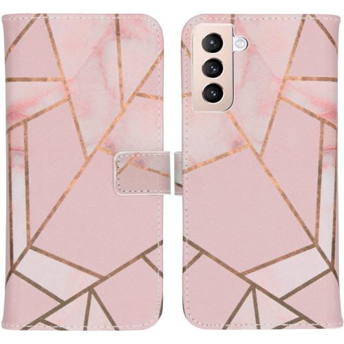 iMoshion Design Softcase Book Case voor de Samsung Galaxy S21 Plus - Pink Graphic