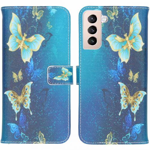 iMoshion Design Softcase Book Case voor de Samsung Galaxy S21 Plus - Vlinders