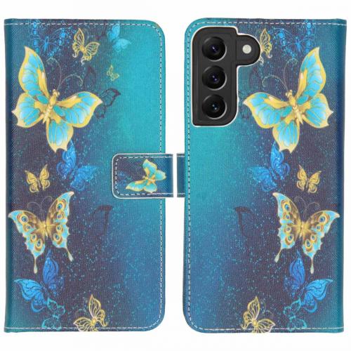 iMoshion Design Softcase Book Case voor de Samsung Galaxy S22 Plus - Blue Butterfly