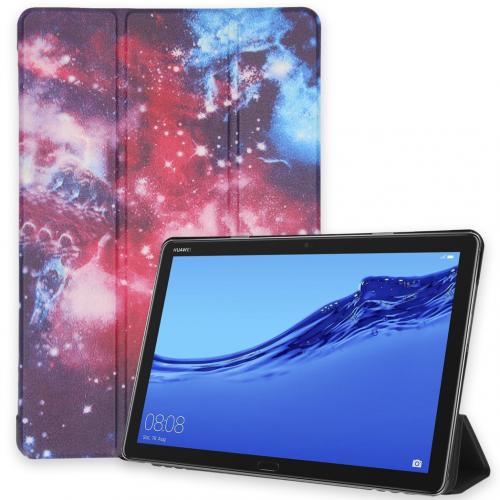 iMoshion Design Trifold Bookcase voor de Huawei MediaPad M5 Lite 10.1 inch - Space Design