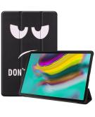 iMoshion Design Trifold Bookcase voor de Samsung Galaxy Tab S5e - Don't touch