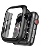 iMoshion Hardcase + Screenprotector voor de Apple Watch Series 4-7 / SE 40 mm - Zwart