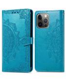 iMoshion Mandala Booktype iPhone 13 Pro - Turquoise