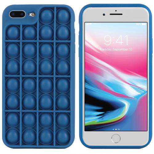 iMoshion Pop It Fidget Toy - Pop It hoesje voor de iPhone 8 Plus / 7 Plus - Donkerblauw