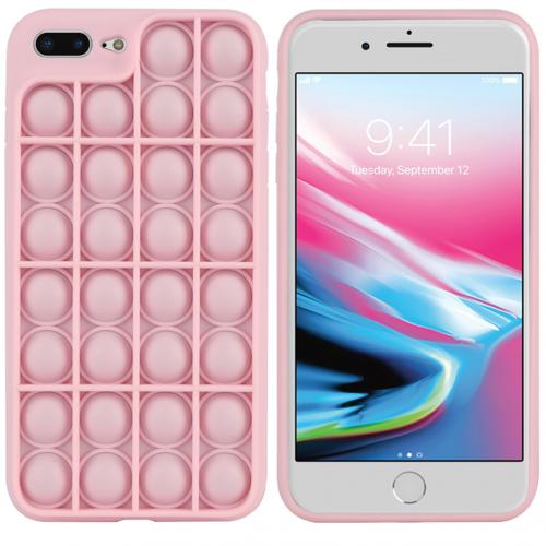 iMoshion Pop It Fidget Toy - Pop It hoesje voor de iPhone 8 Plus / 7 Plus - Roze