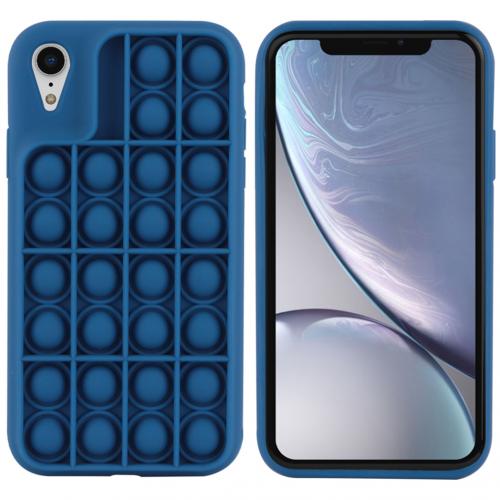iMoshion Pop It Fidget Toy - Pop It hoesje voor de iPhone Xr - Donkerblauw