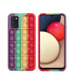 iMoshion Pop It Fidget Toy - Pop It hoesje voor de Samsung Galaxy A02s - Rainbow