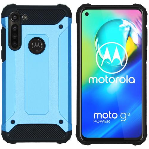 iMoshion Rugged Xtreme Backcover voor de Motorola Moto G8 Power - Lichtblauw