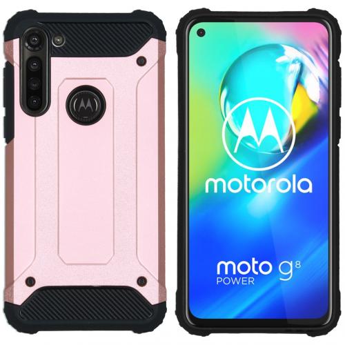 iMoshion Rugged Xtreme Backcover voor de Motorola Moto G8 Power - Rosé Goud