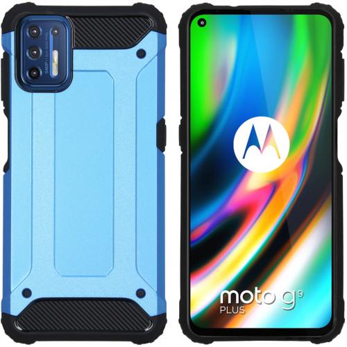 iMoshion Rugged Xtreme Backcover voor de Motorola Moto G9 Plus - Lichtblauw