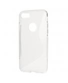 Javu - iPhone 7 Hoesje - Zachte Back Case S Shape Transparant