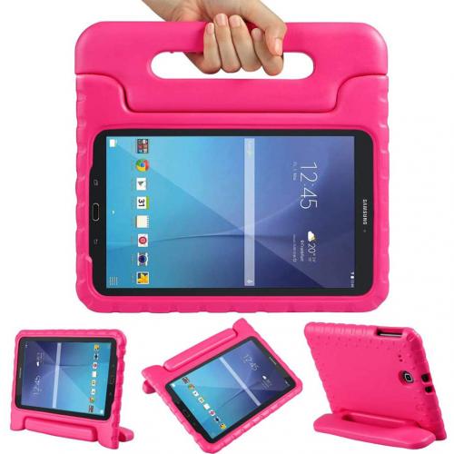 Kidsproof Backcover met handvat voor Samsung Galaxy Tab E 9.6 - Roze