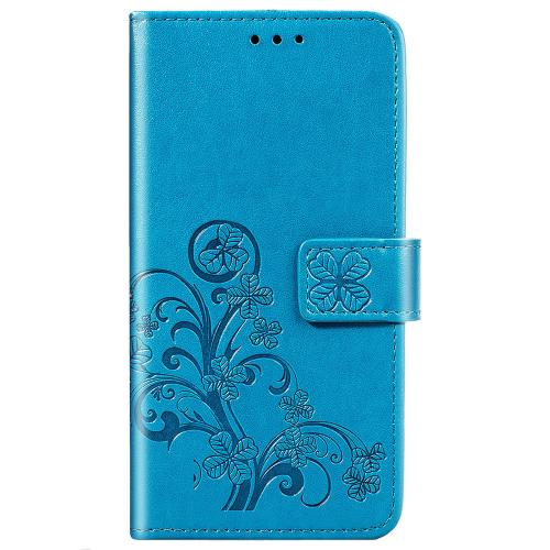 Klavertje Bloemen Booktype voor de Huawei P Smart (2020) - Turquoise