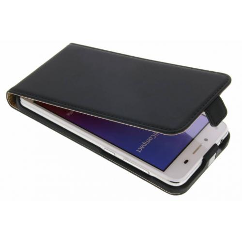 Luxe Hardcase Flipcase voor Huawei Y5 2 / Y6 2 Compact - Zwart
