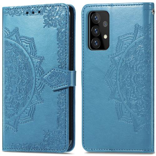 Mandala Booktype voor de Samsung Galaxy A52 (5G) / A52 (4G) - Turquoise