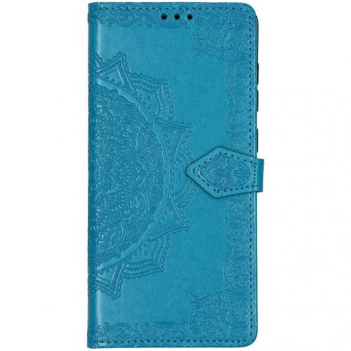 Mandala Booktype voor de Samsung Galaxy A71 - Turquoise