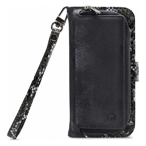 Mobilize - iPhone 13 Hoesje - Uitneembare Gelly Wallet Case Slangen Zwart