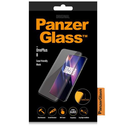 PanzerGlass Case Friendly Screenprotector voor de OnePlus 8 - Zwart