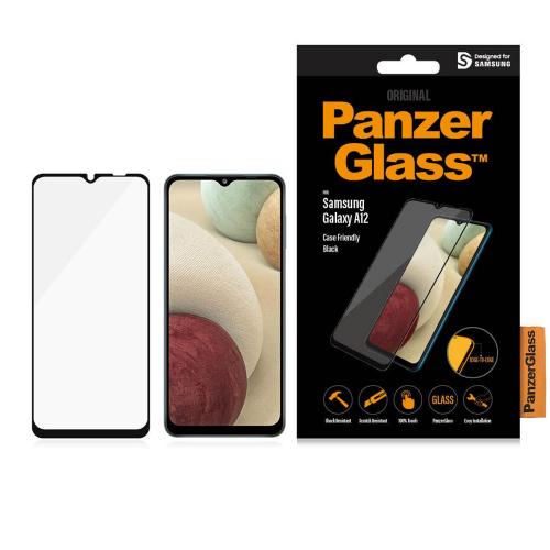 PanzerGlass Case Friendly Screenprotector voor de Samsung Galaxy A12 - Zwart