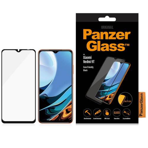 PanzerGlass Case Friendly Screenprotector voor de Xiaomi Redmi Note 9T (5G) - Zwart