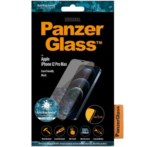 PanzerGlass Case Friendly Screenprotector voor iPhone 12 Pro Max - Zwart