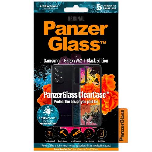 PanzerGlass ClearCase AntiBacterial voor de Samsung Galaxy A52(s) (5G/4G) - Zwart