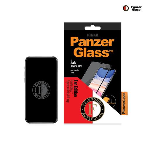 PanzerGlass Feyenoord Case Friendly Screenprotector voor de iPhone 11 / Xr - Zwart