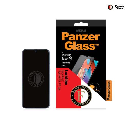 PanzerGlass Feyenoord Case Friendly Screenprotector voor de Samsung Galaxy A41 - Zwart