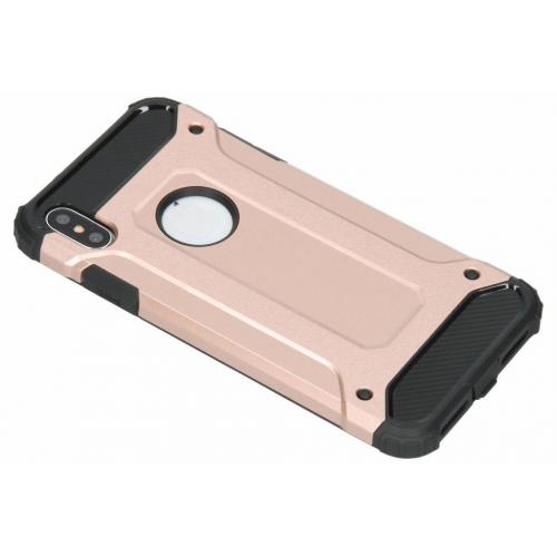 Rugged Xtreme Backcover voor iPhone Xs Max - Rosé goud