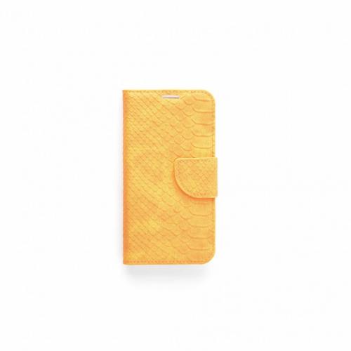Schubben design Lederen Bookcase hoesje - Oranje 