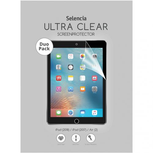 Selencia Duo Pack Ultra Clear Screenprotector voor de iPad (2018) / iPad (2017) / Air (2)